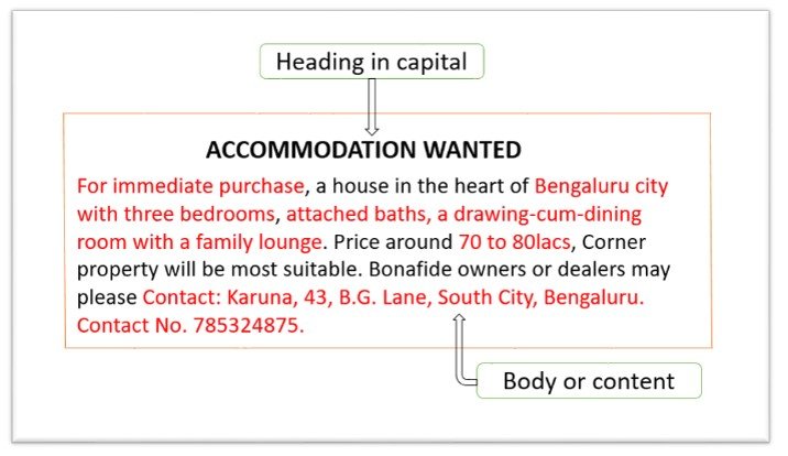 Accommodation wanted format