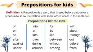 Prepositions for kids