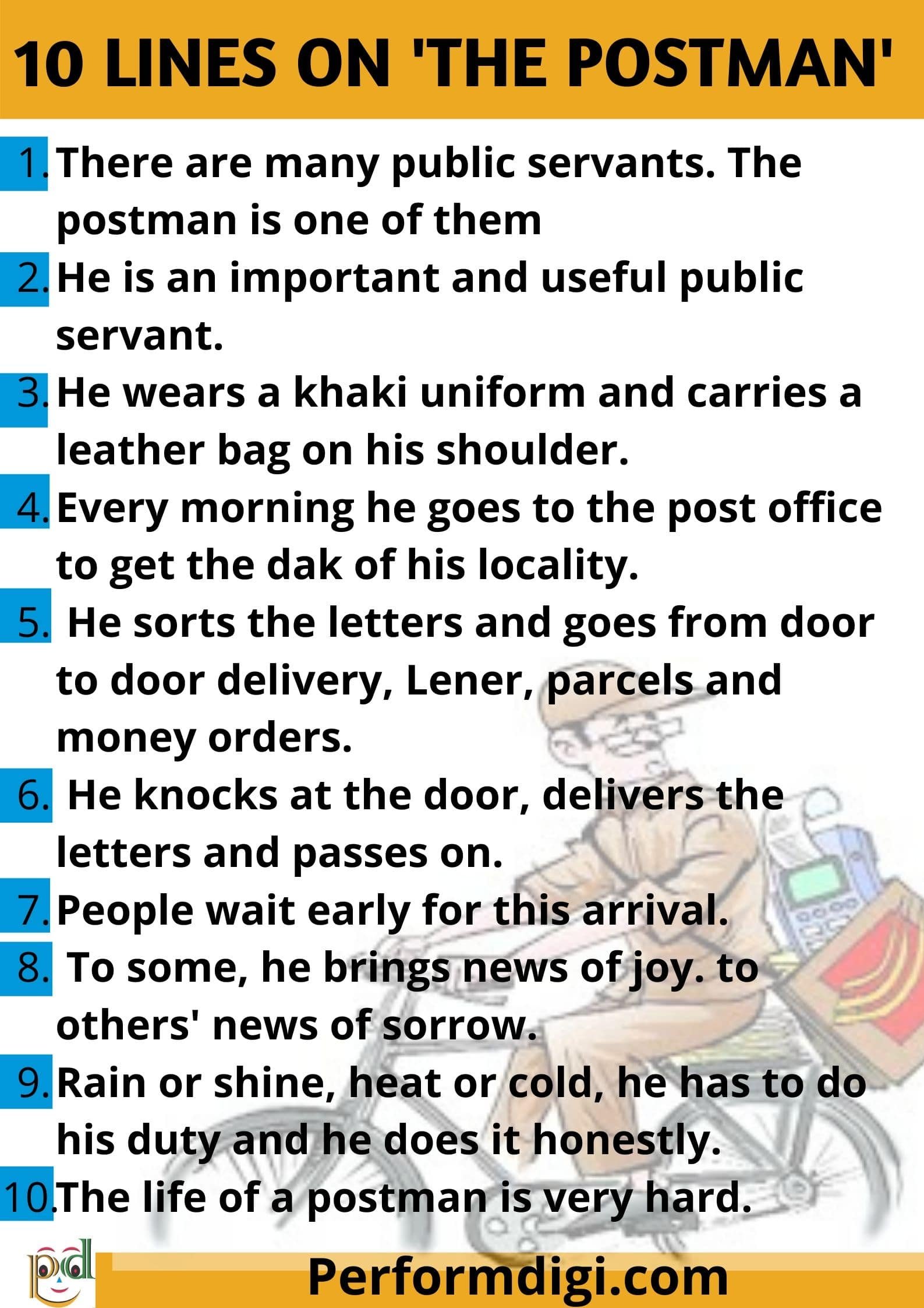 essay on postman 300 words