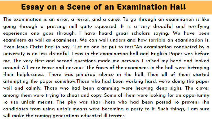 essay on examination