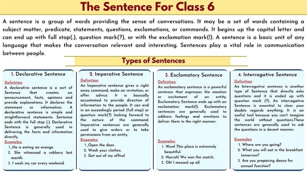 Sentence Class 6