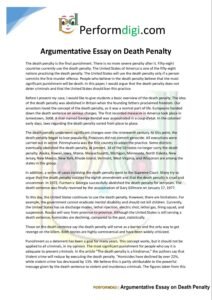 death penalty argumentative essay pdf