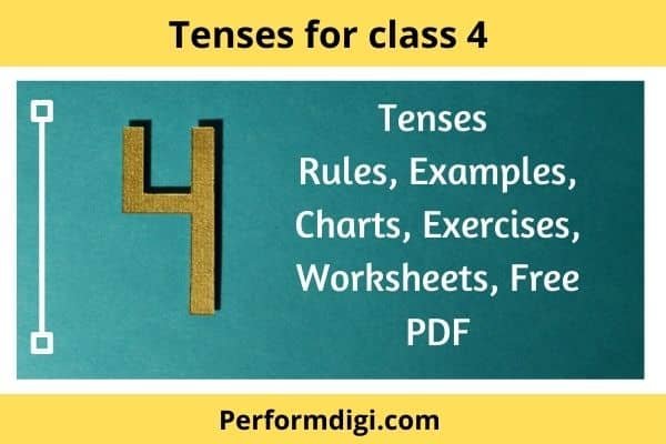 Tenses For Class 4 Examples Rules Chart Worksheets Exercises Pdf