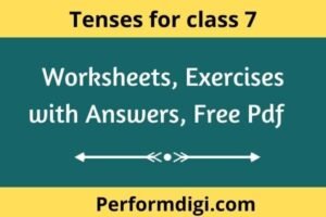 Tenses for class 7