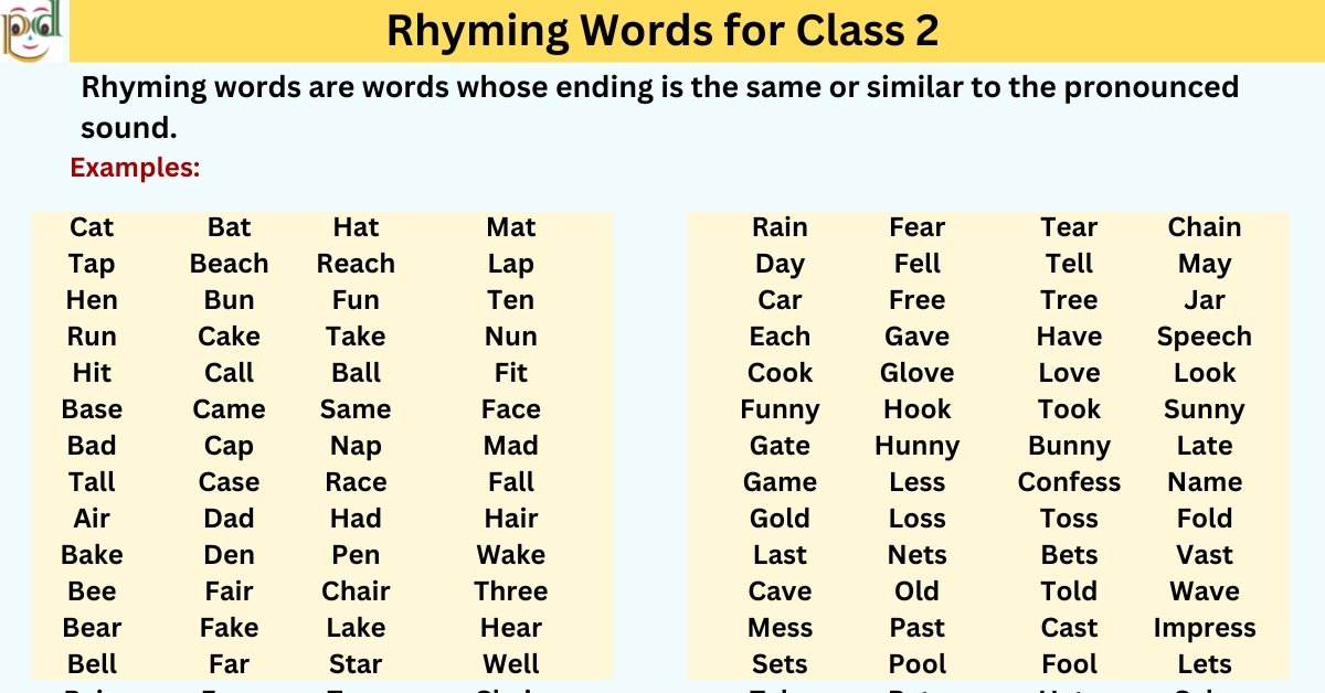 rhyming-words-for-class-2-examples-worksheet-pdf