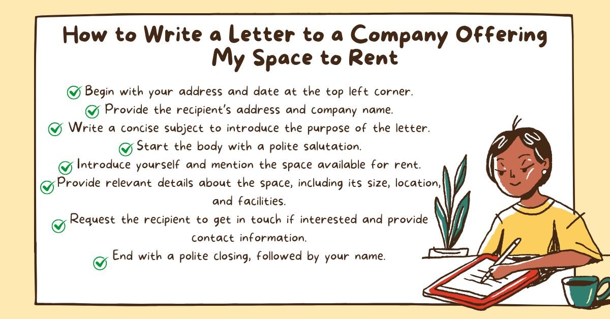 How to Write a Letter to a Company Offering My Space to Rent